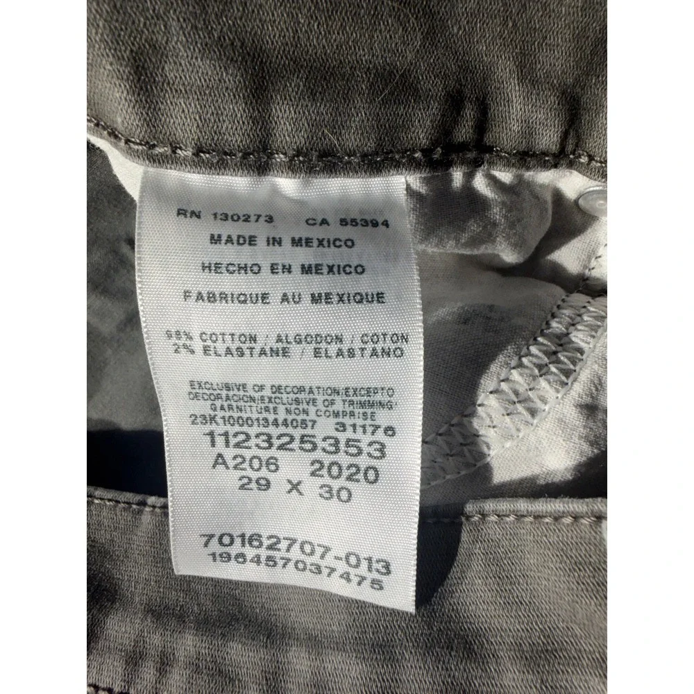 Wrangler Straight Fit Pants Mens 29x30 Gray Green Excellent Stretch Casual